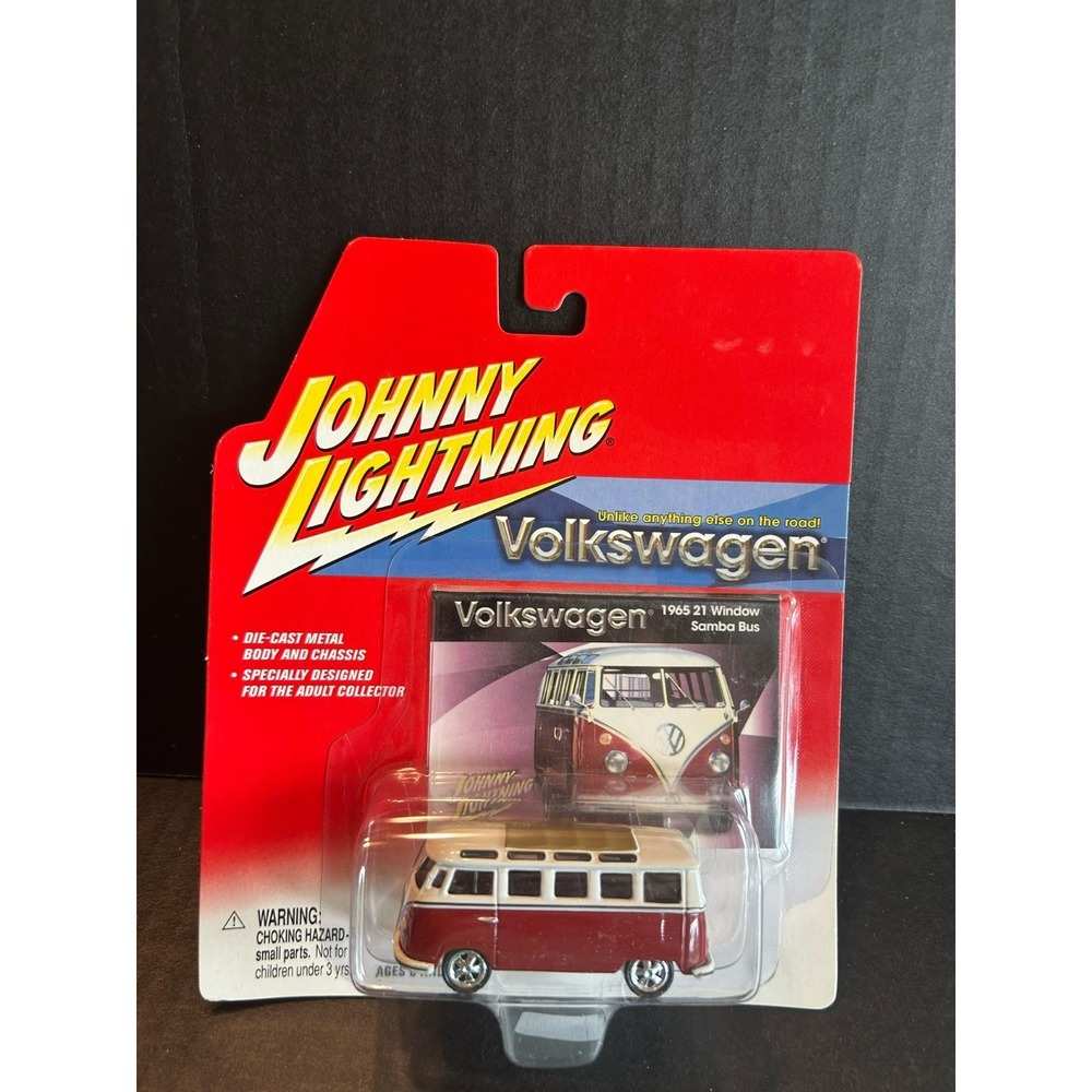 1965 VOLKSWAGEN 21 WINDOW SAMBA BUS Johnny Lightning Red